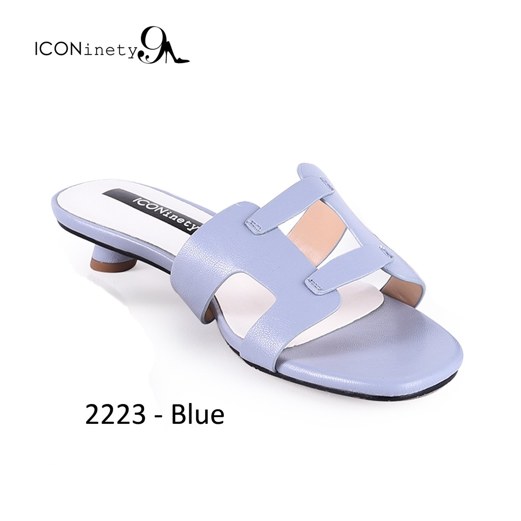 ICONinety9 Sandal  Wanita  Mule Kekinian  3cm 2223 Shopee  