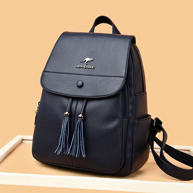 Tas Ransel Stylish Ransel Wanita Kpop Style -MOCHILLASTORE- Backpack Kulit sintetis Lembut Dan Tebal