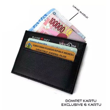 CARD HOLDER 6 SLOT Kartu + 1 SLOT FOR MONEY | Walletcard/ Dompet Kartu Portable Mudah Dibaw