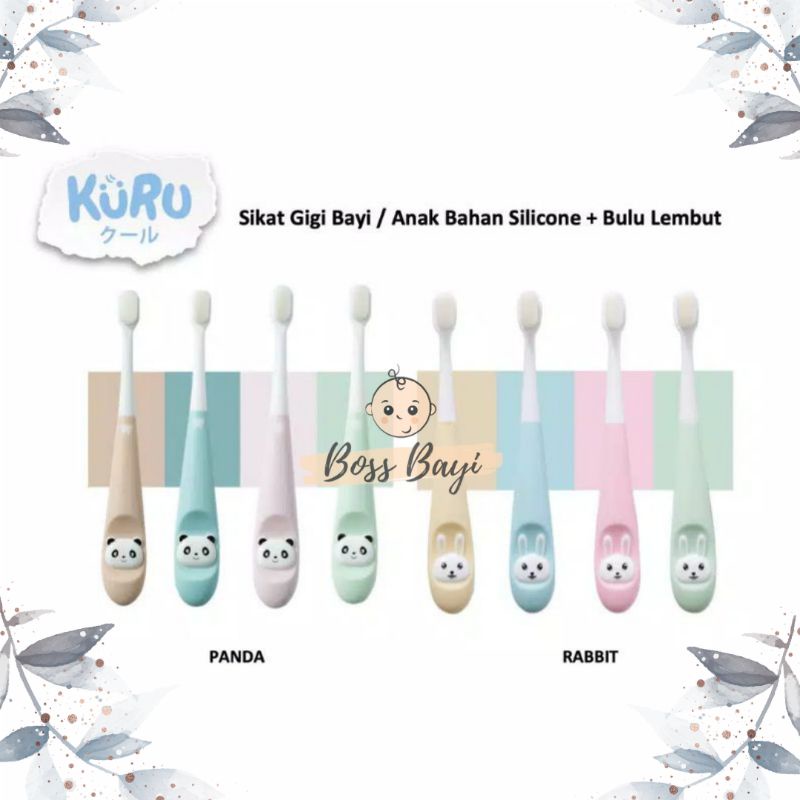 KURU - Training Toothbrush Sikat Gigi Bayi/Anak Silicone Bulu Halus