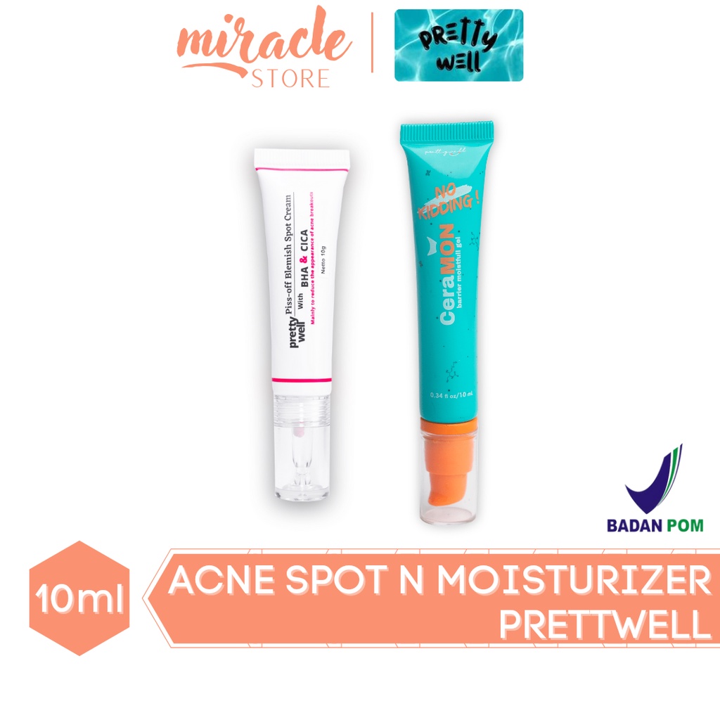 MOISTURIZER PRETTYWELL CERAMON PISS-OFF BLEMISH ACNE SPOT CREAM MOISTURIZER BARRIER MOISTFUL GEL CERAMIDE PELEMBAB WAJAH MURAH BY PRETTY WELL MOISTURIZER CERAMIDE DNA SALMON ACNE CREAM PRETTYWELL