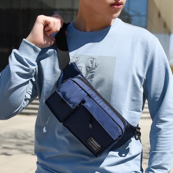 Unik Tas Selempang Pinggang Tas Pria Slingbag Waistbag Instinct 1606 - Biru Diskon
