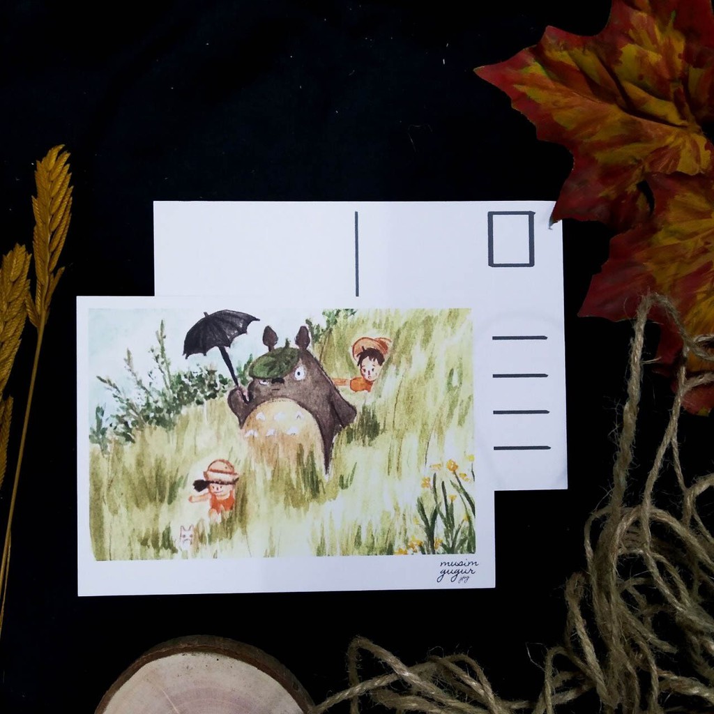 

MUSIMGUGUR.JPG Ghibli Illustration Postcard / Kartu Pos