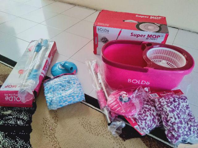 Bolde Alat Pel Lantai Super Mop Type M 199x Plus Wonder Mop Putar Otomatis Praktis