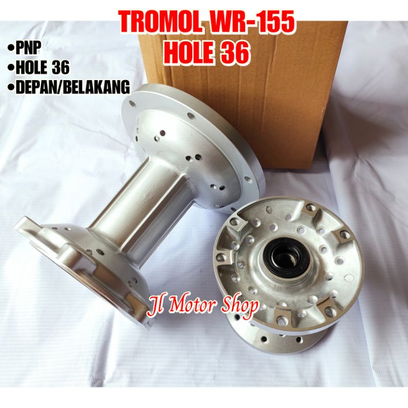 TROMOL DEPAN BELAKANG YAMAHA WR155 WR 155 LUBANG 36 - TROMOL SET WR 155 WR155 HOLE 36