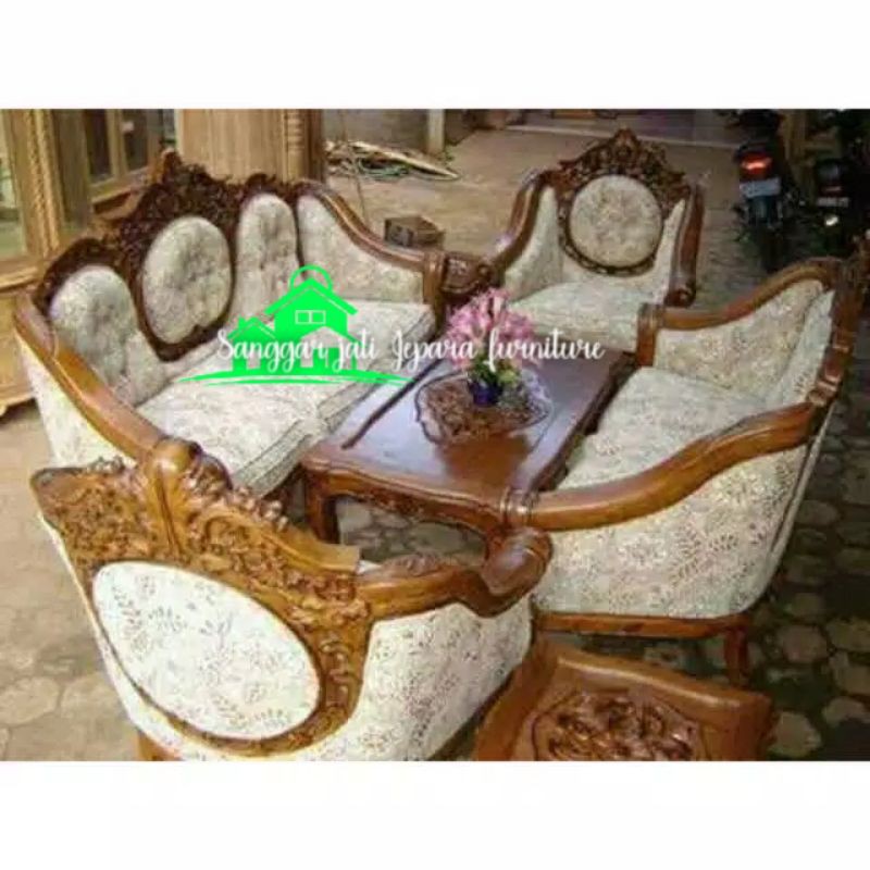 kursi sofa tamu ganesa kayu jati jepara