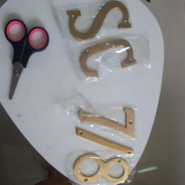 Nomor Rumah Kuningan S Tinggi 10 Cm Classic Antique Huruf S Angka Nomer Angka Nomor Perumahan Rumah