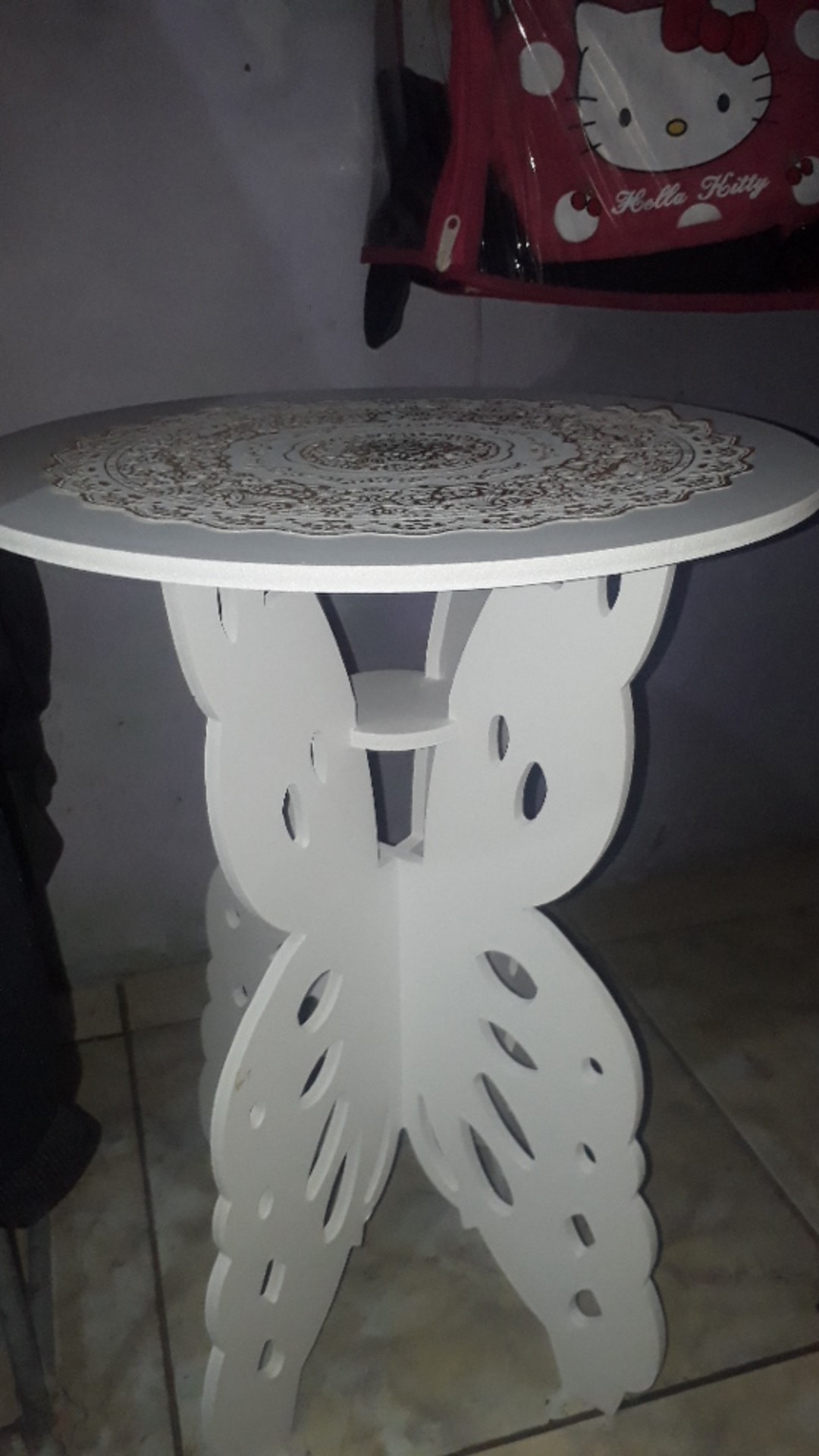 Meja Sudut Coffee Table Meja Ngopi Kupu Kupu