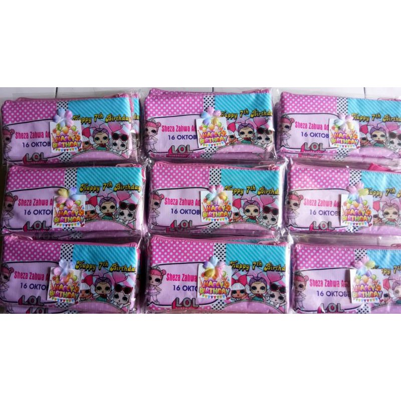 

KOTAK PENSIL CUSTOM PRINTING souvenir ultah anak