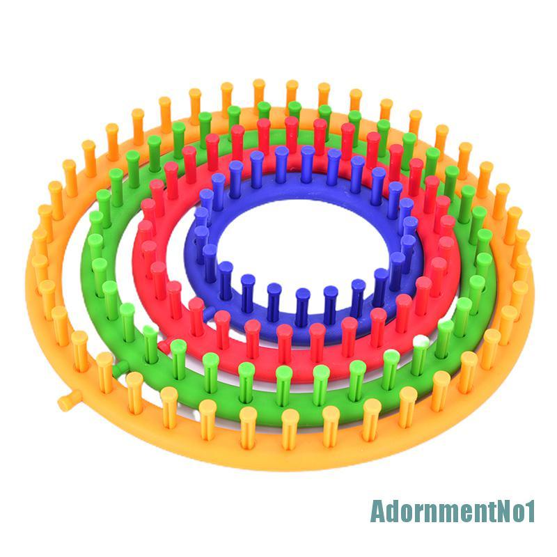 [AdornmentNo1]4Size Round Knitter Looms DIY Tool Kit Plastic Round Circle Creative Hat Sweater