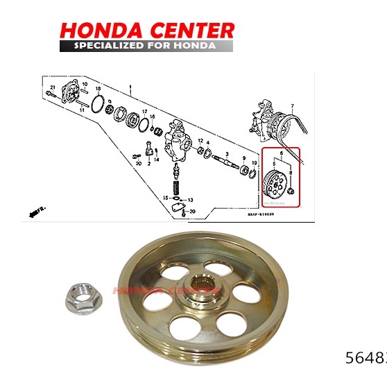 pully puly puli pompa power steering stering civic genio estilo 1992 1993 1994 1995