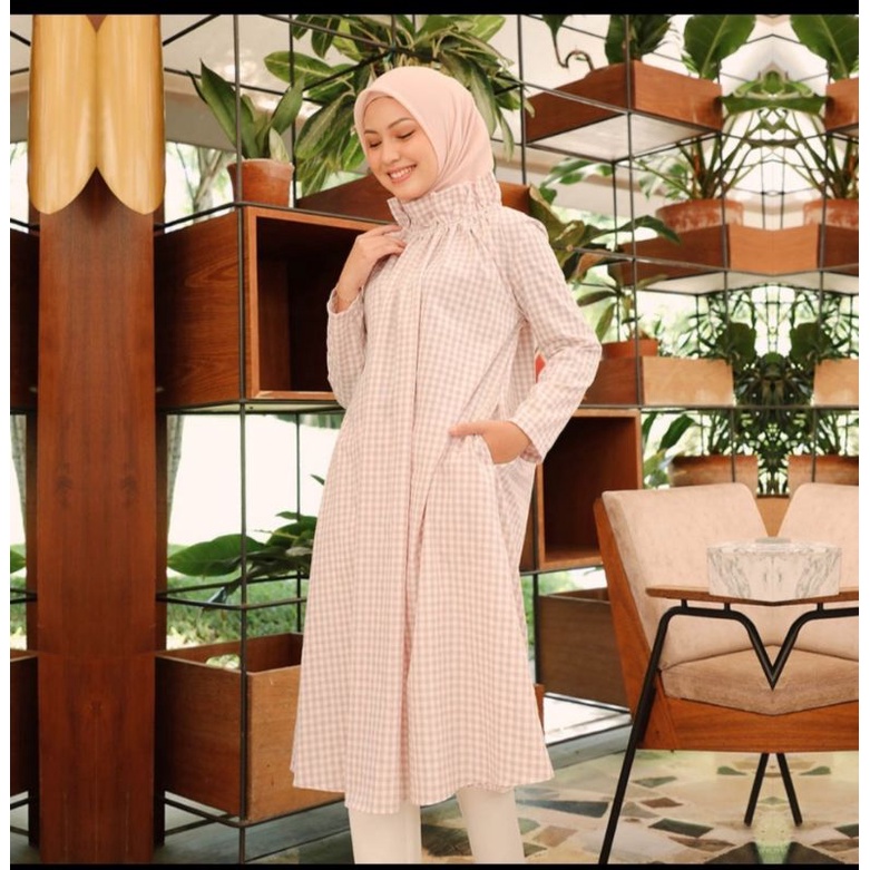 janela gingham tunik hijabchic preloved