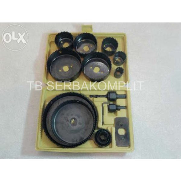 Holesaw Set 16pcs 19-270mm Vitatools Hole saw Set 3/4in sampai 5in Mata Bor Kayu MataBor Kayu  Ori