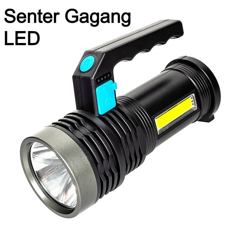 [ASS] Lampu LED Sensor Gerak/Senter gagang led/Senter 4 mata les