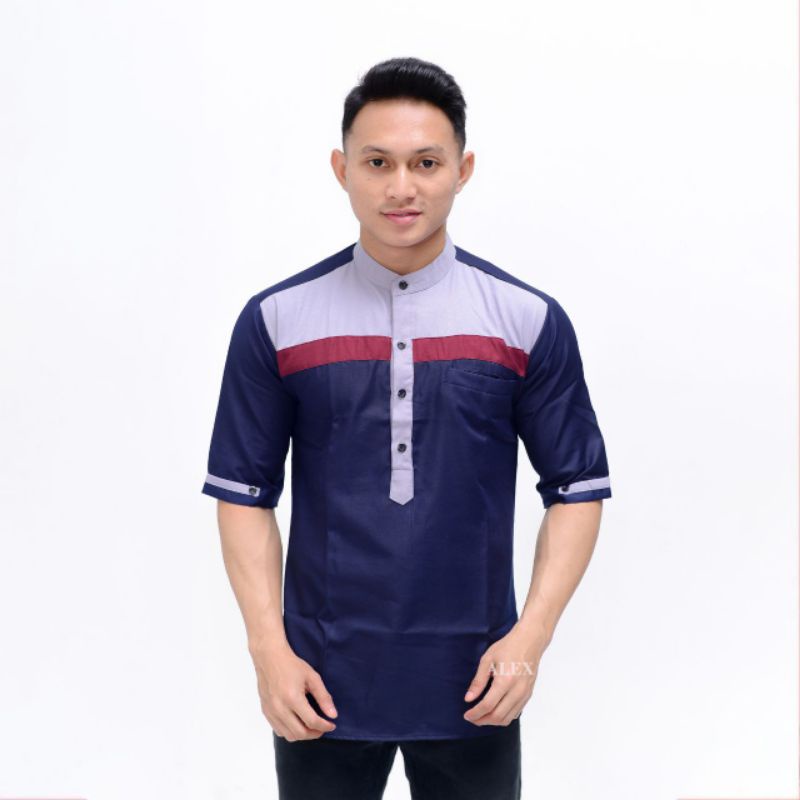 Baju Koko Kurta Pria Lengan Pendek Bahan Toyobo Terbaru Dan Terlaris