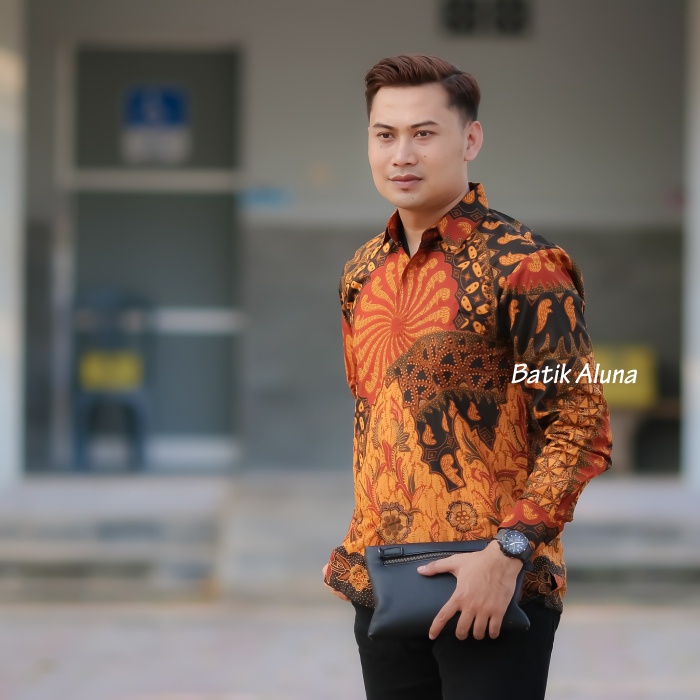 Baju Batik Pria Lengan Panjang Premium Aluna Batik PCW 088