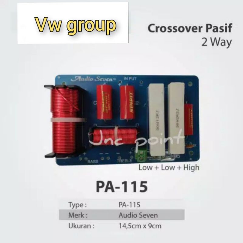 CROSSOVER PASIF AUDIO SEVEN PA 115 AUDIOSEVEN PA115 Crossover 2 way ORIGINAL