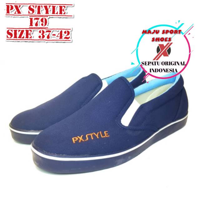 PX STYLE 128 179 - Sepatu original Slip On Kanvas Sepatu lukis / Sepatu slip on px style pria wanita