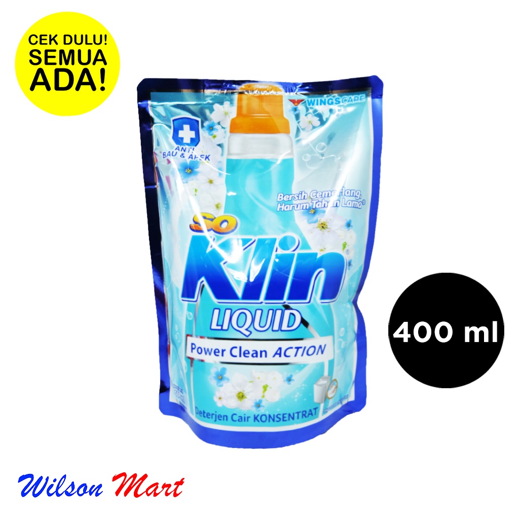 Jual SO KLIN LIQUID 400 ML REFILL DETERJEN DETERGENT CAIR BIRU Shopee Indonesia