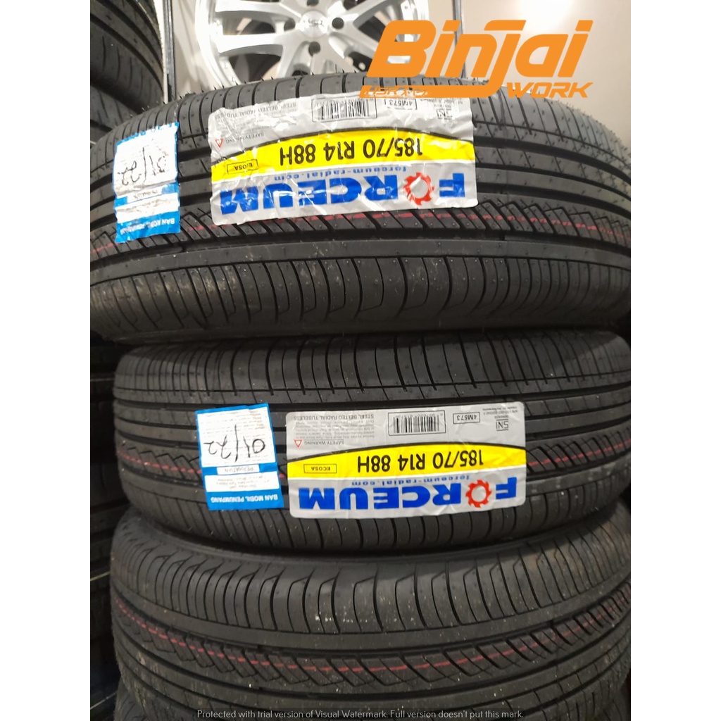 Ban Mobil Ring 14 Tubeless Avanza Yaris FORCEUM ECOSA 185 70 R14 MURAH