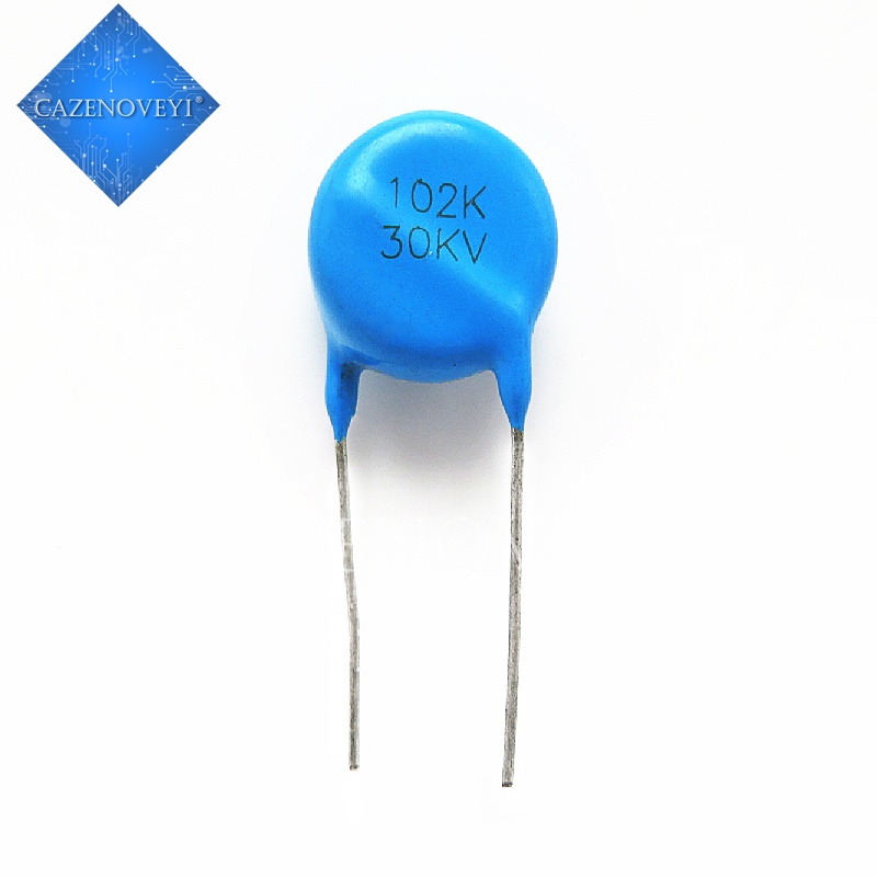 10pcs / lot Sparepart Komponen Elektronik Chip 102K 30KV 1000PF 30KV102 1nF 0.001UF