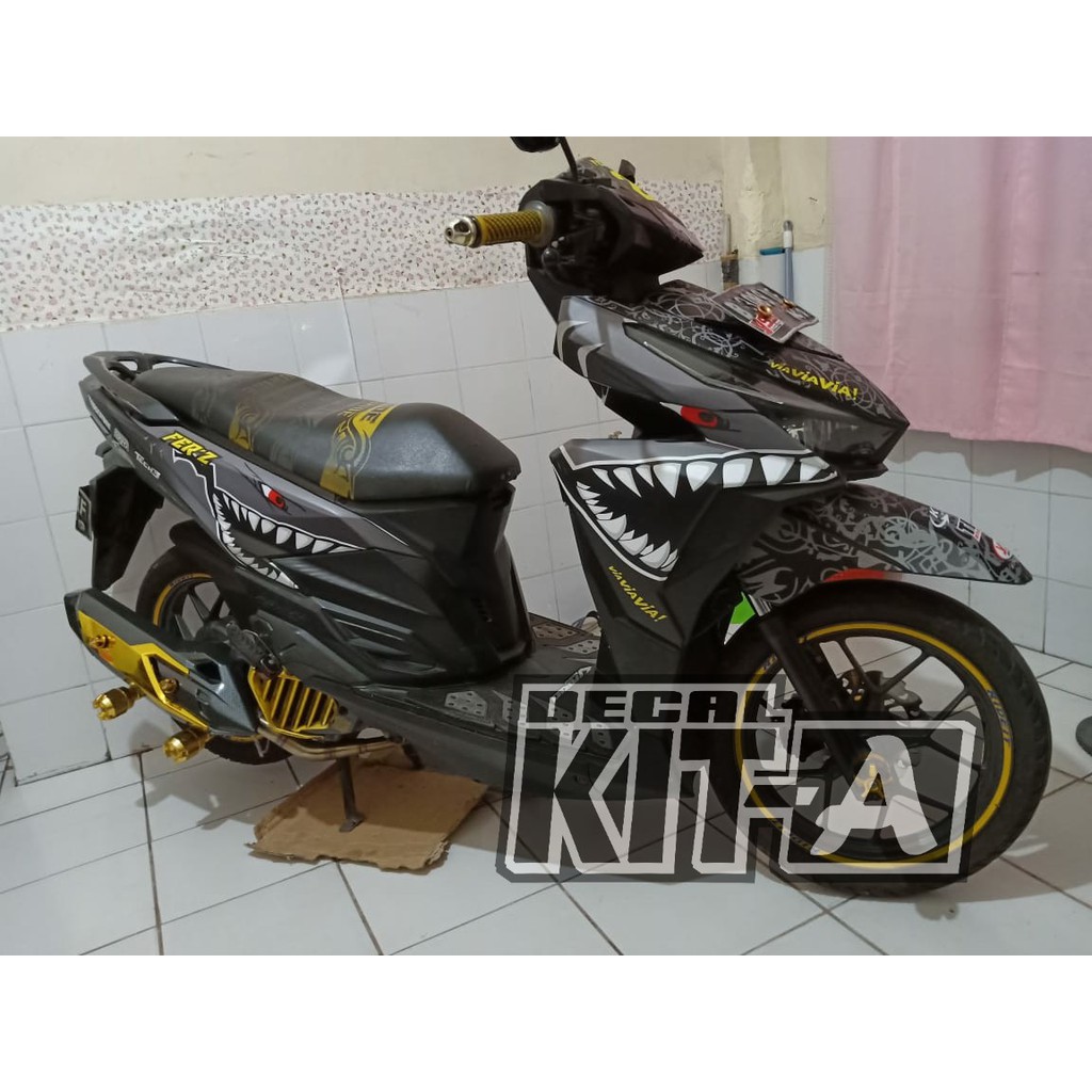 Decal Vario 150 Stiker Vario 150 Shark Hiu Sticker Striping Variasi Vario 150 Vario 125 Shopee Indonesia