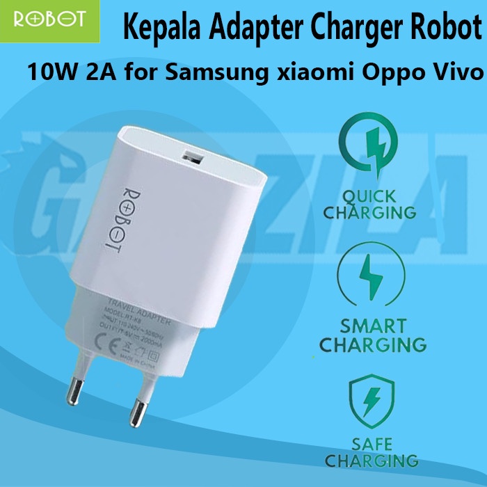 Adaptor Kepala Charger Robot RT-K8 10W 2A Adapter Xiaomi Oppo Samsung