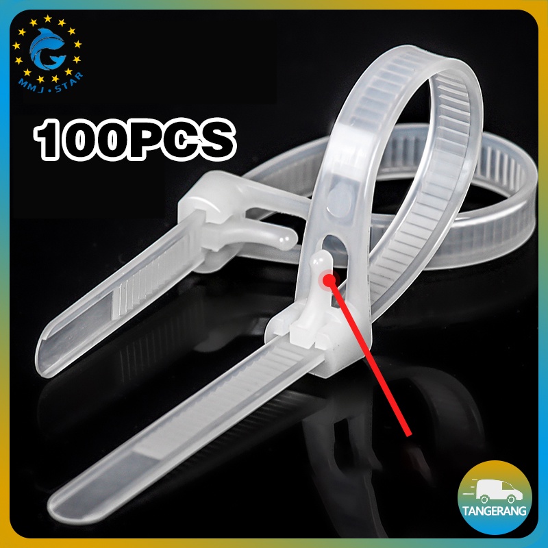 【100 Pcs】Reusable Cable Ties/Releasable Kabel Tis/Kabel Ties Reusable/Nylon Cable Tie Reusable