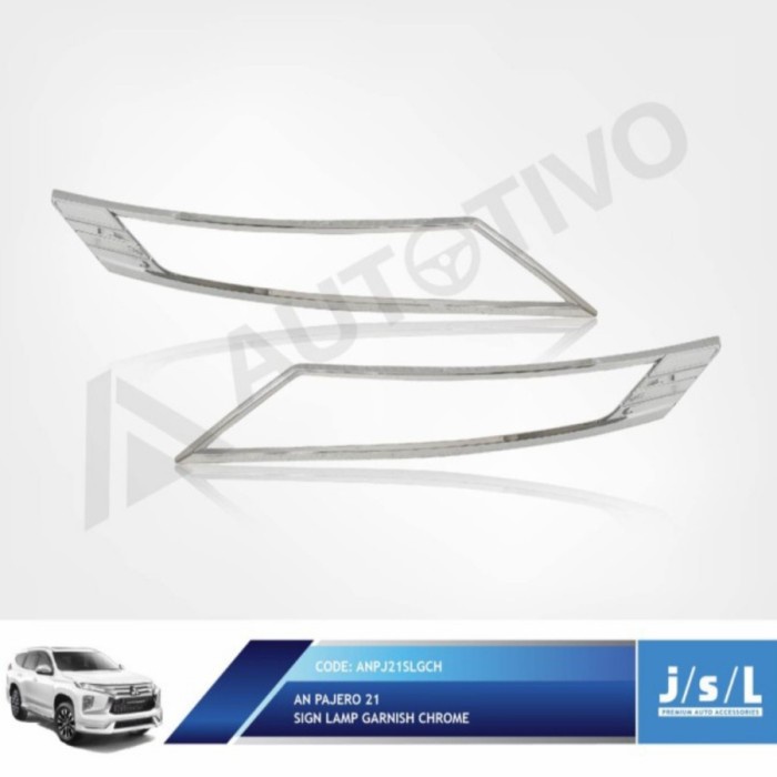 Garnish Lampu Sein Depan All New Pajero 2021 Chrome