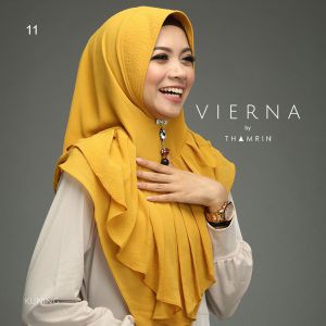 Hijab Khimar 2 Layer Vierna Instan Rempel Plisket Matt Sifhon Ceruty Premium