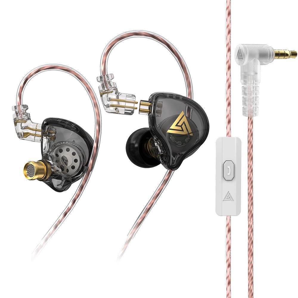 QKZ AK6 PRO Earphone with Mic Detachable alt KZ EDX Pro TRN MT1-AK6 Plus Black