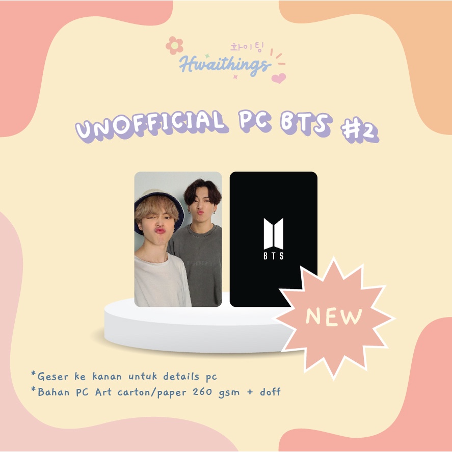 UNOFFICIAL PHOTOCARD BTS / PHOTOCARD BTS / PHOTOCARD MURAH