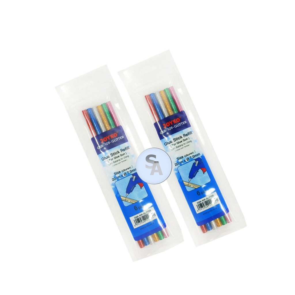 

REFILL GLUE GUN / GLUE STICK REFILL JOYKO TIPE GSR-109 GLITTER [ PACK ]