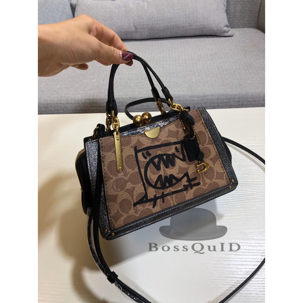 Coach Kisslock Dreamer 21 In Signature Canvas With Rexy