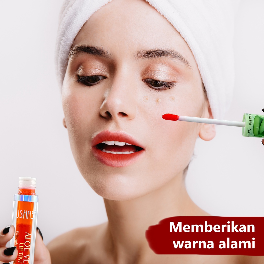 USHAS Liptint Aloe Vera 4 ML Pewarna Bibir BPOM