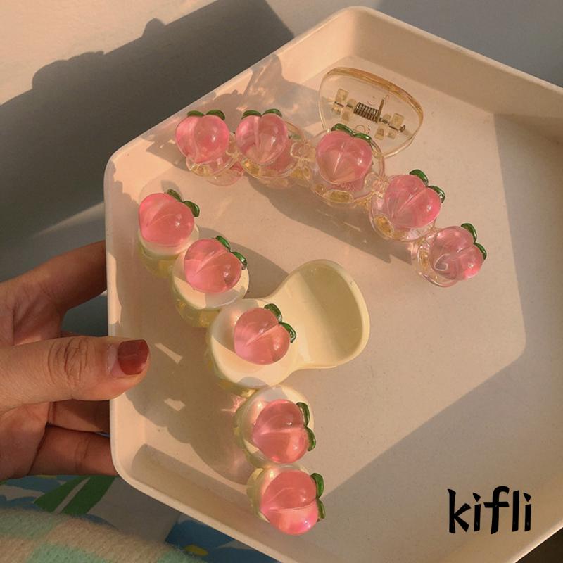 Jepit Rambut,Korea Mutiara Hair Clip,Claw Motif Persik Rumbai Mutiara,Untuk Wanita