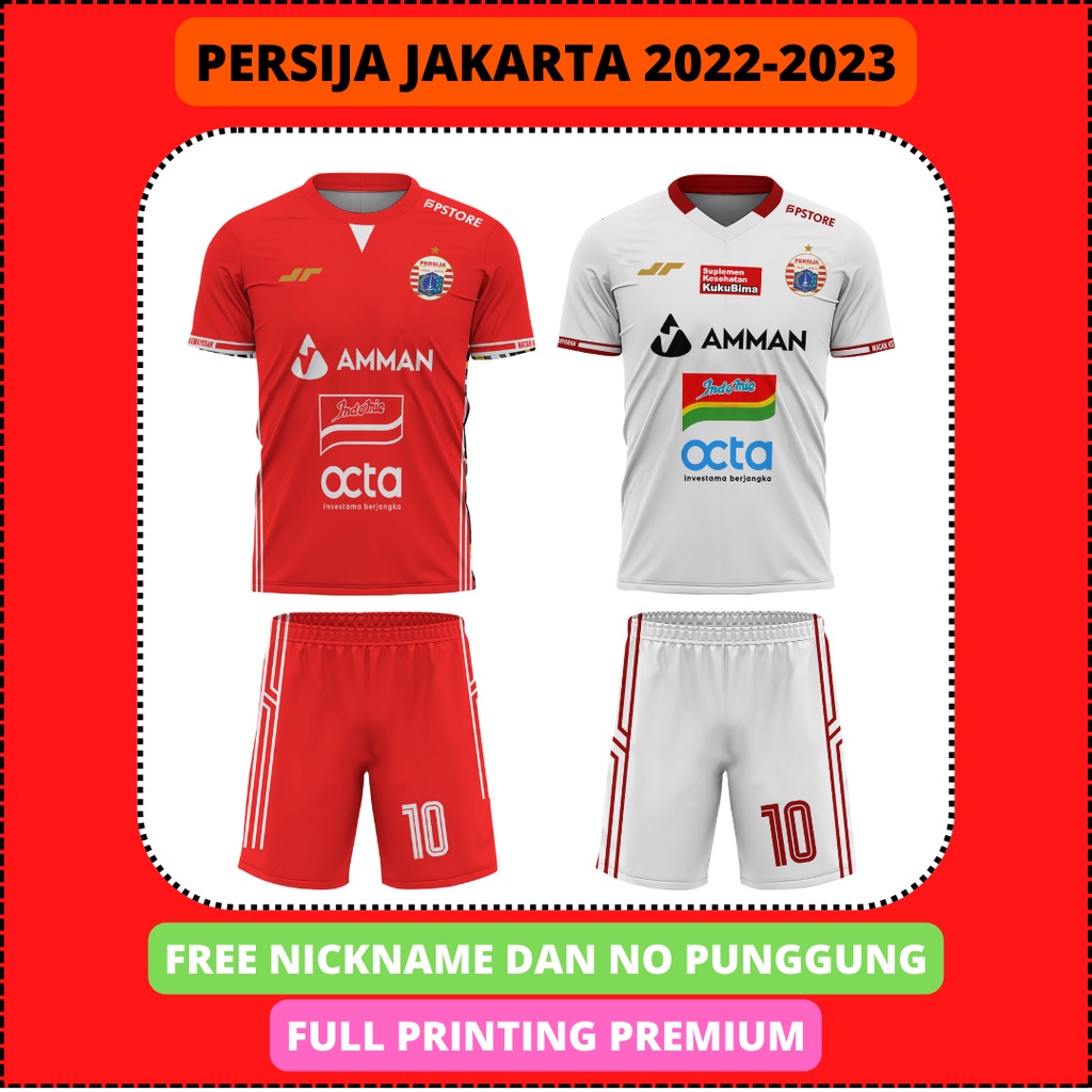 Jual JERSEY PERSIJA 20222023 FREE NAMA DAN NO NO PUNGGUNG FULL