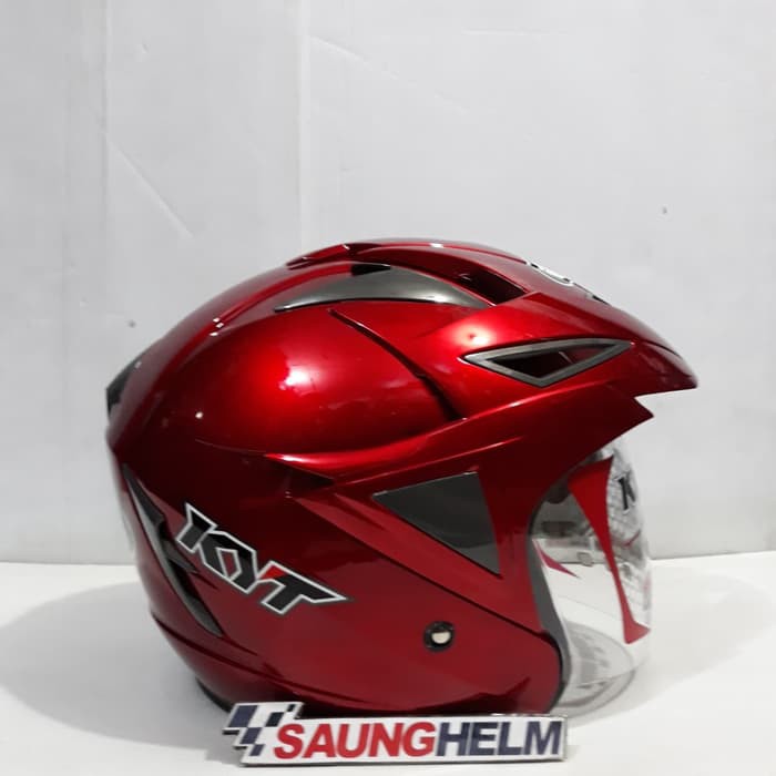 Good Product HELM KYT SCORPION KING SOLID RED MAROON