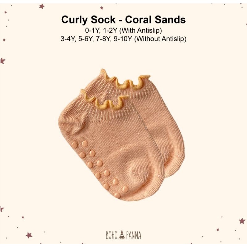 BOHOPANNA CURLY SOCK 0-10 TAHUN KAOS KAKI ANAK BOHO BABY KAOS KAKI BAYI