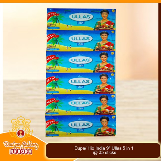 Dupa/ Hio India 9&quot; Ullas 5 In 1 @ 35 sticks (1 Renceng 6pcs)