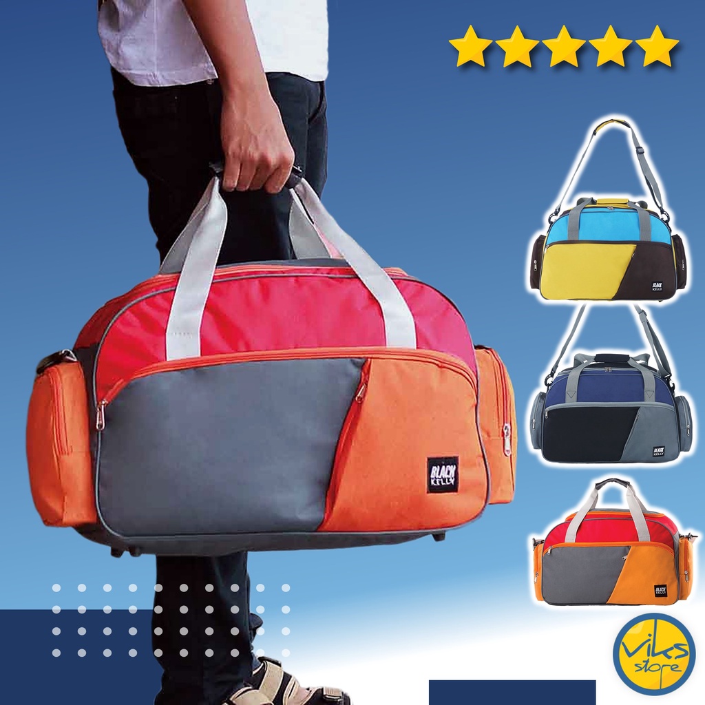 Tas Travel Bag Size Besar Jumbo Jinjing Tas Gym Fitness Traveling Baju Tas Hand Carry Duffle Bag Storage Blackkelly