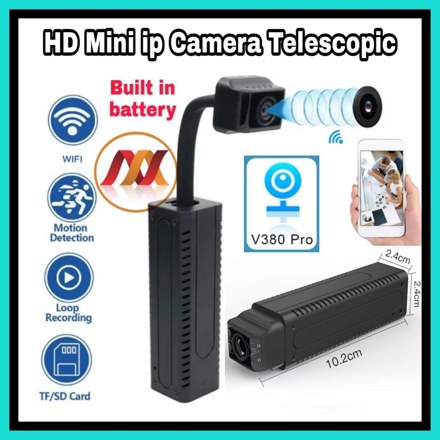 NA - Spy Camera Telescopic Wifi Built in Battery - Mini Hd ip Cam T1