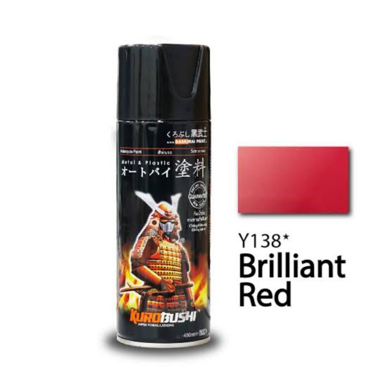 Pilok Pilox Samurai Paint Brilliant Red Y138* Merah Candytone Briliant Red (400ml)