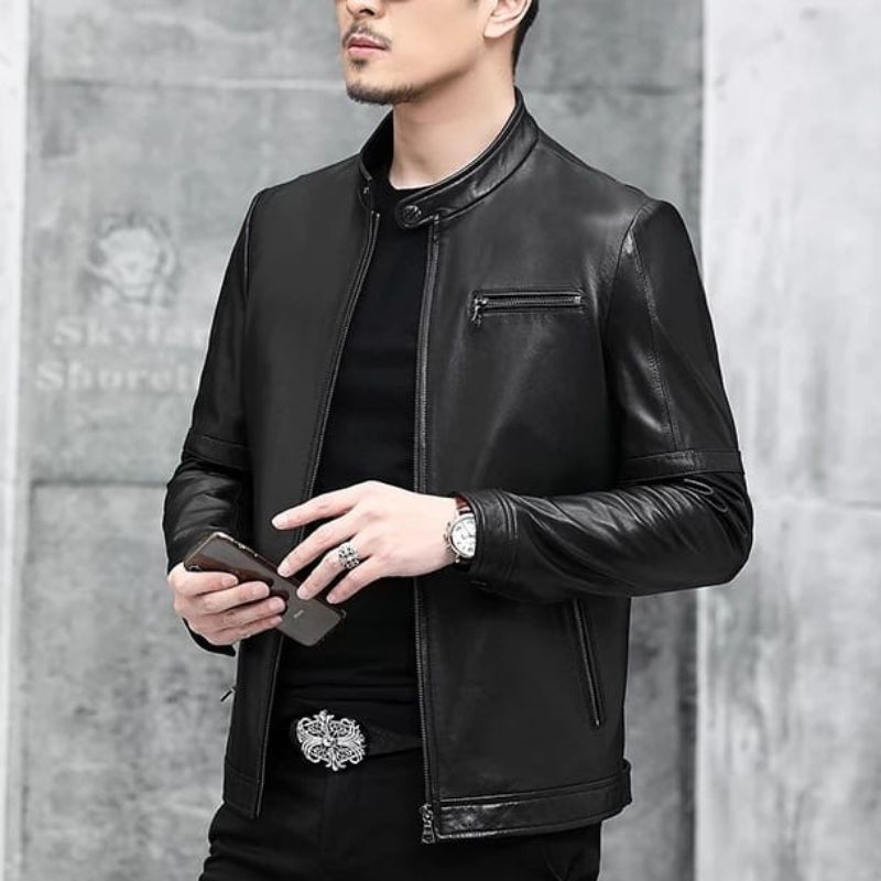 jaket kulit asli pria original kulit domba-jaket kulit asli super kulit domba