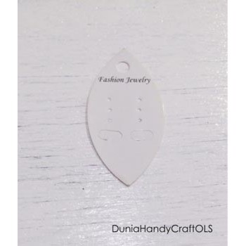 (10 pcs) Card / Kartu / Display / Gantungan Bros / Anting Kertas Daun / Oval