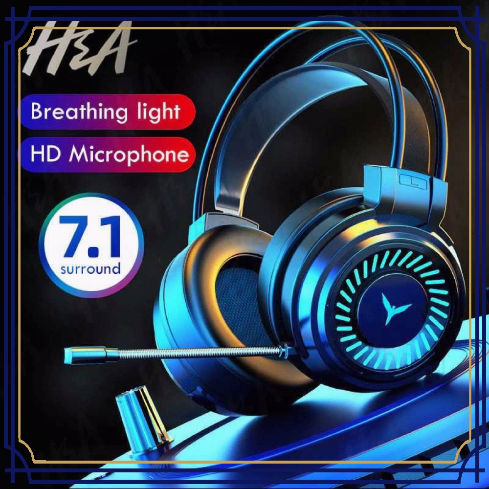 Headphone Gaming USB Virtual Surround 7.1 RGB with Mic GH258