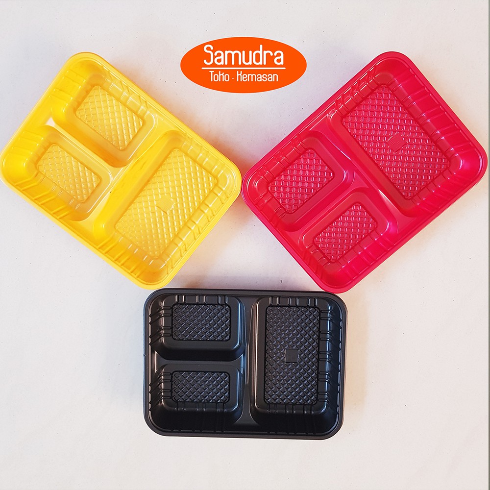 Bento Box sekat 3 / Tray Bento / Mika Bento / Lunch Box