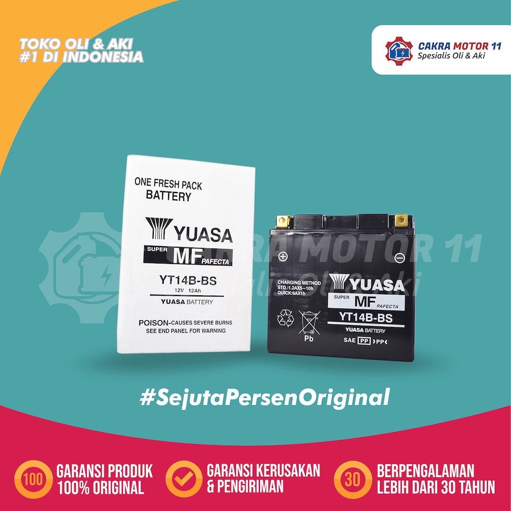 promo Aki Hyosung St7 700cc Yuasa Motor Yt 14 B Bs Taiwan