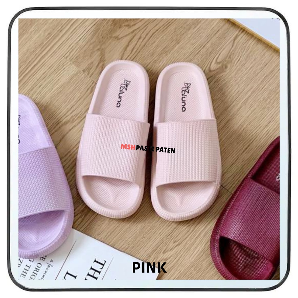 Sandal karet wanita terbaru merk LALUNA T432 Sandal impor Sandal selop wanita tahan air Sandal jelly wanita