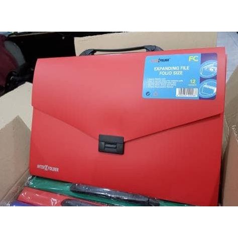 

BISA BAYAR DITEMPAT Expanding File Folio InterX 12 pockets BIG SALE Kode 471